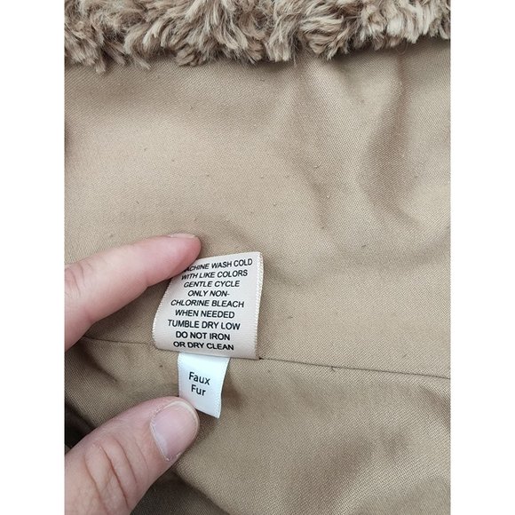 🖤 Philosophy | Women's Tan Faux Fur Teddy Bear Coat | Size Small - Picture 4 of 8